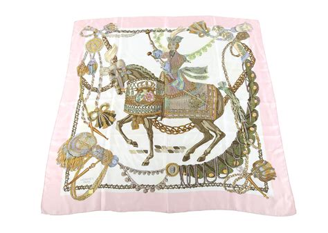 hermes pink scarf with horses|Hermes equestrian scarf.